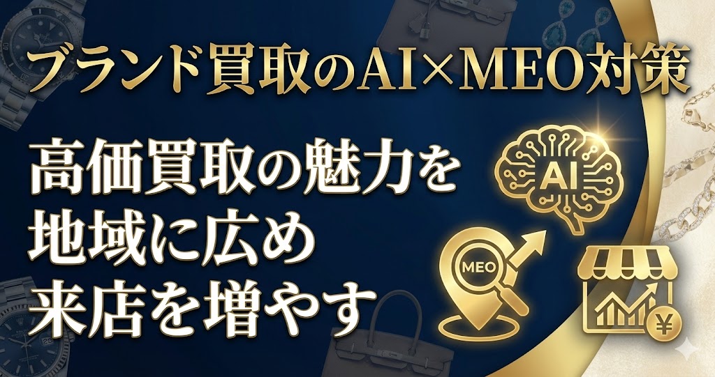 ブランド買取のAI×MEO対策｜高価買取の魅力を地域に広め来店を増やす